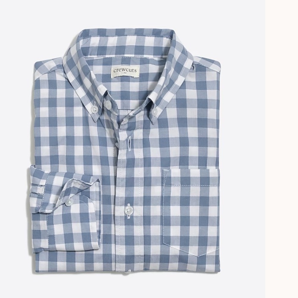 NWOT j crew Boys' long-sleeve flex patterned washed shirt